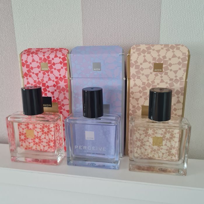 Avon 3x flakoniki perfum LOV U * ATTRACTION * PERCEIVE 30 ml Nowe