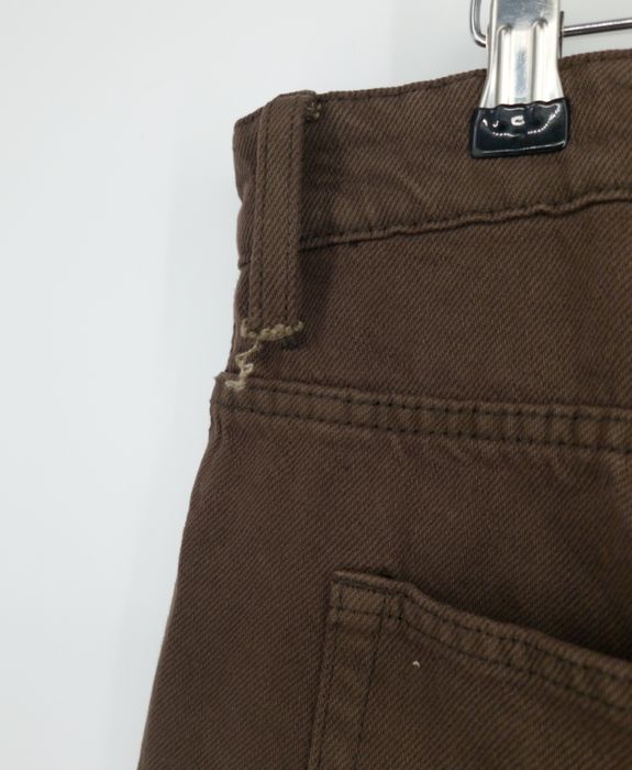 Jeansy cargo proste brązowe Bershka 46
