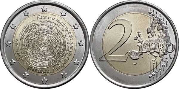 Moeda comemorativa 2 euros 25 de abril 2024