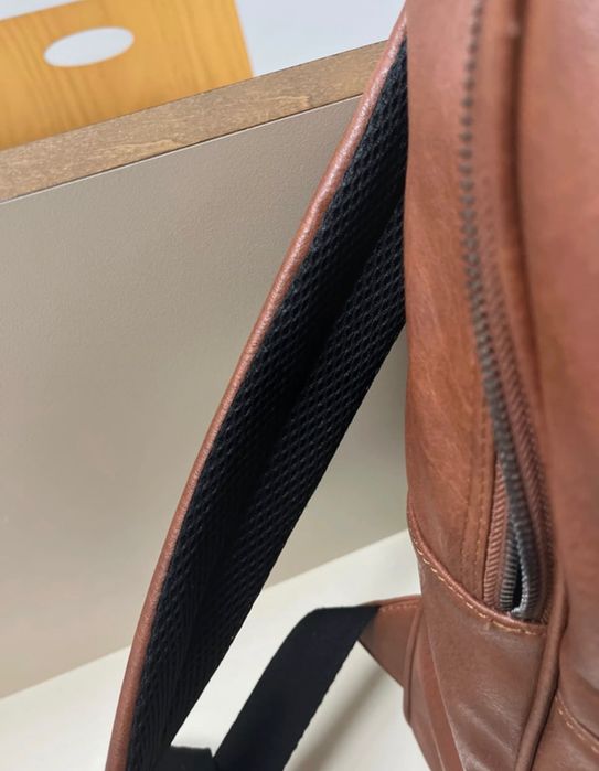 Mochila de couro castanho Misako