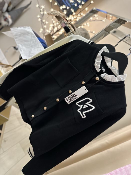 Чорний кардиган Karl Lagerfeld, B НАЯВНОСТІ (светр, светрик)