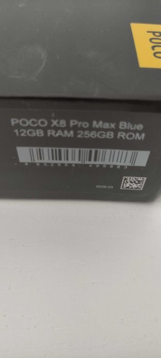 Smartfon Poco X8 Pro Max 12/256BG, niebieski, nowy, gwarancja