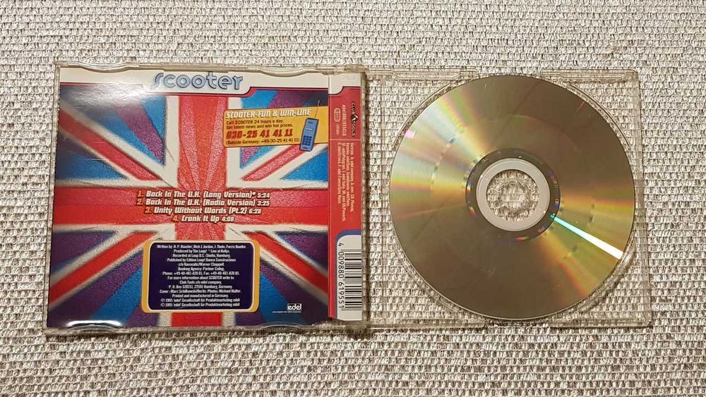 SCOOTER Back In The U.K. Singiel Maxi CD [1995]