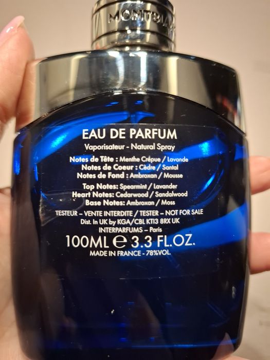 Męskie EDP Mont Blanc, Legend Blue mały ubytek 100ml