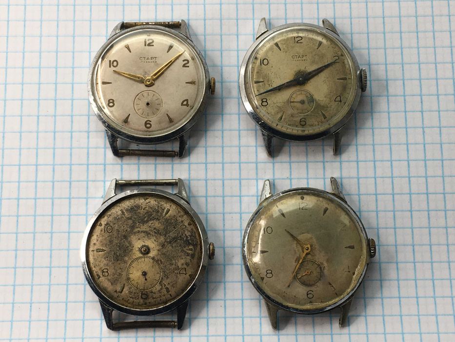 Часы механические Старт СССР 4 штуки одним лотом - под восстановление