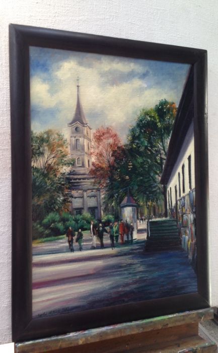 Obraz olejny na płótnie, Wisła