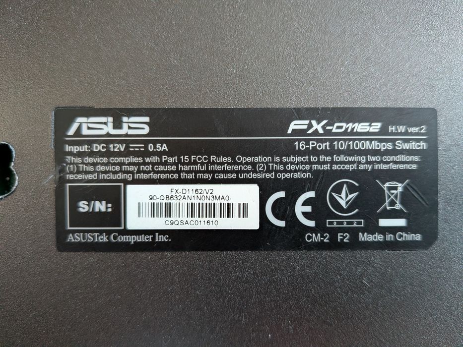 Przełącznik sieciowy ASUS FX-D1162