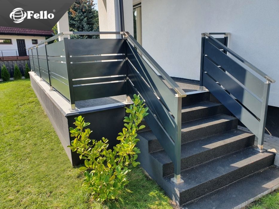 Balustrada balkonowa barierka nowoczesna montaż balkon poręcz taras