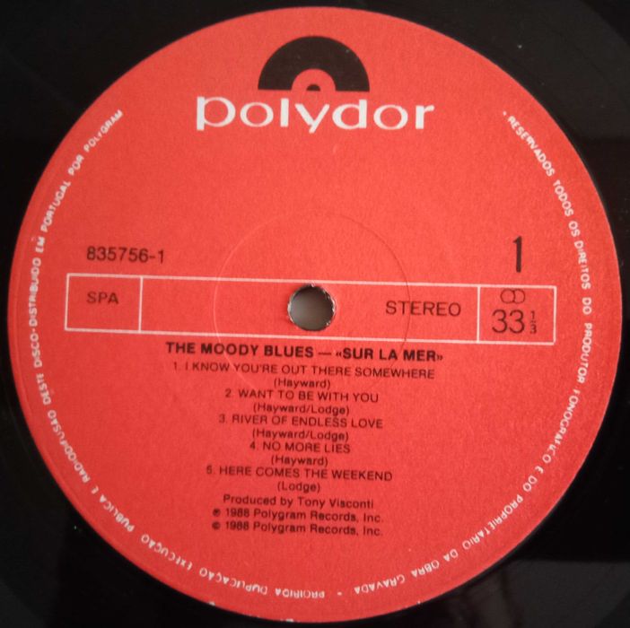 Moody Blues - - - - - Sur La Mer - - - - - LP