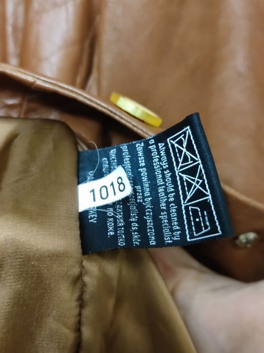 marynarka skórzana brązowa damska M classic sport vintage retro