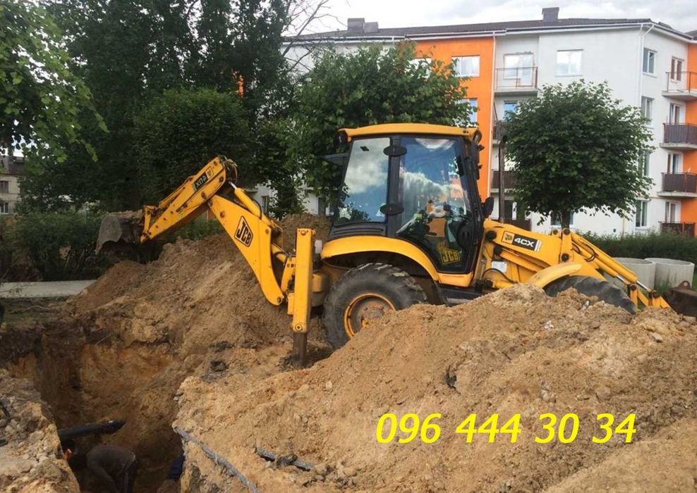 Оренда екскаватoра JCB-3, Авто:Кaмази,дафи.Сипучі. Вивіз Грунту;Mycopa