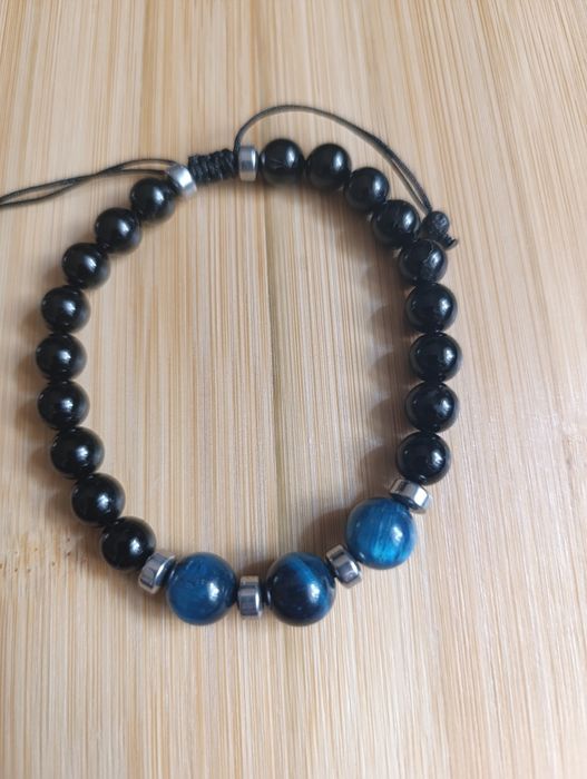 Męska bransoletka Onyx,kocie  oko