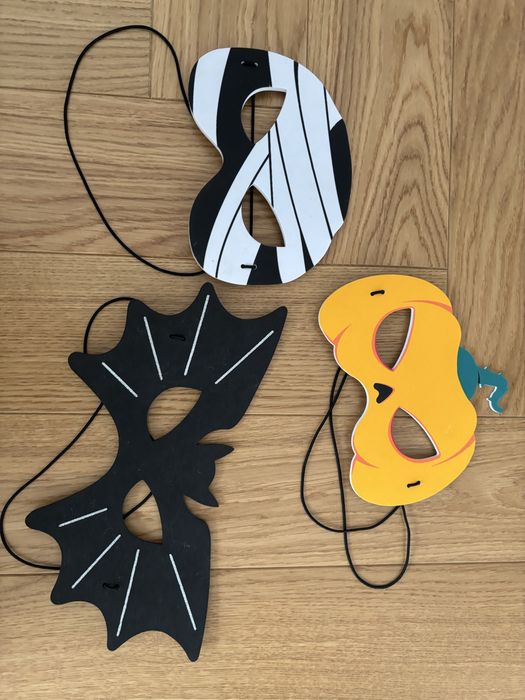 Maski H&M zestaw 3szt karnawał halloween