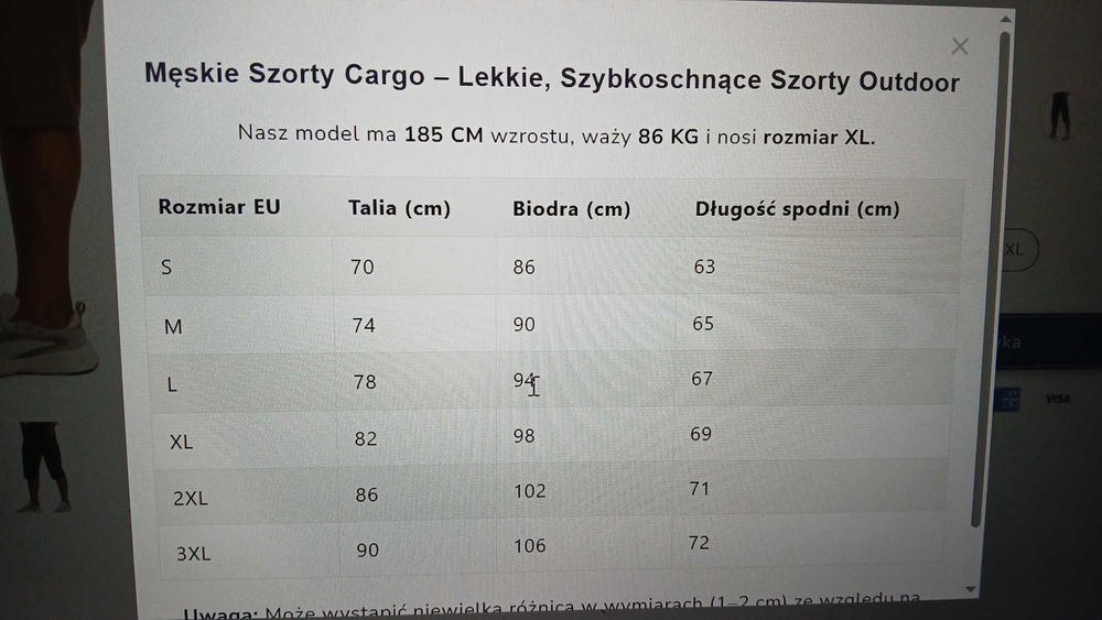 Spodenki Męskie 3/4