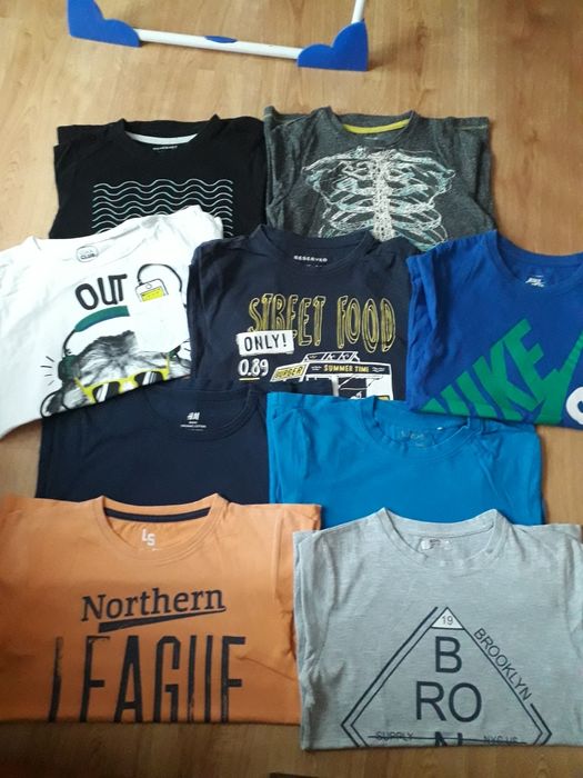 Koszulki 9 szt. bluzeczki t-shirt 134/140