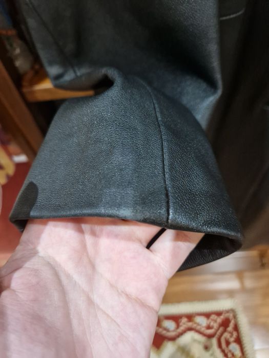 Casaco de couro genuíno