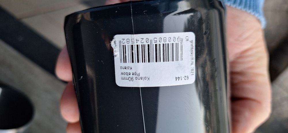 Kolano Bryza srednica 90 mm Grafit RAL  7021