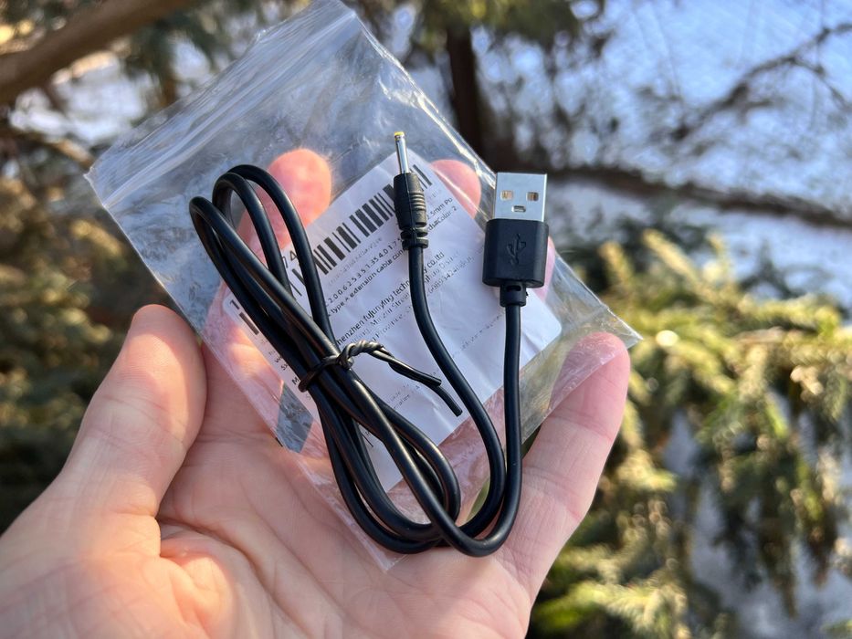 USB-A на штекер 2.5 мм x 0.7 мм кабель питания зарядный