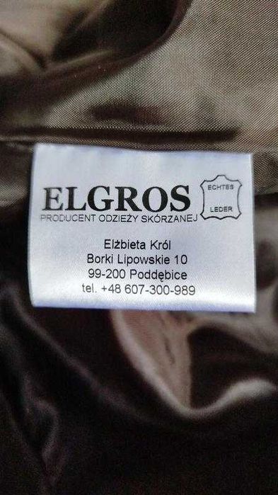 Елегантна жіноча куртка з натуральної шкіри elgros (польща) — розмір xxl