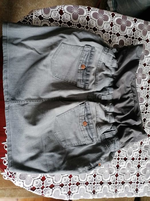 Spódnica ciążowa jeansowa szara