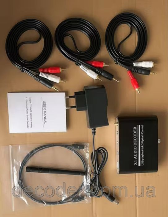 HDMI ARC конвертер аудіо декодер звуку Spdif блютуз в аналоговий 5.1