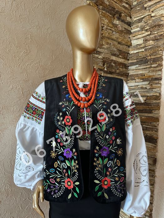 Вишитий горсет, камізелька, безрукавка, кептар, лейбик, горсик