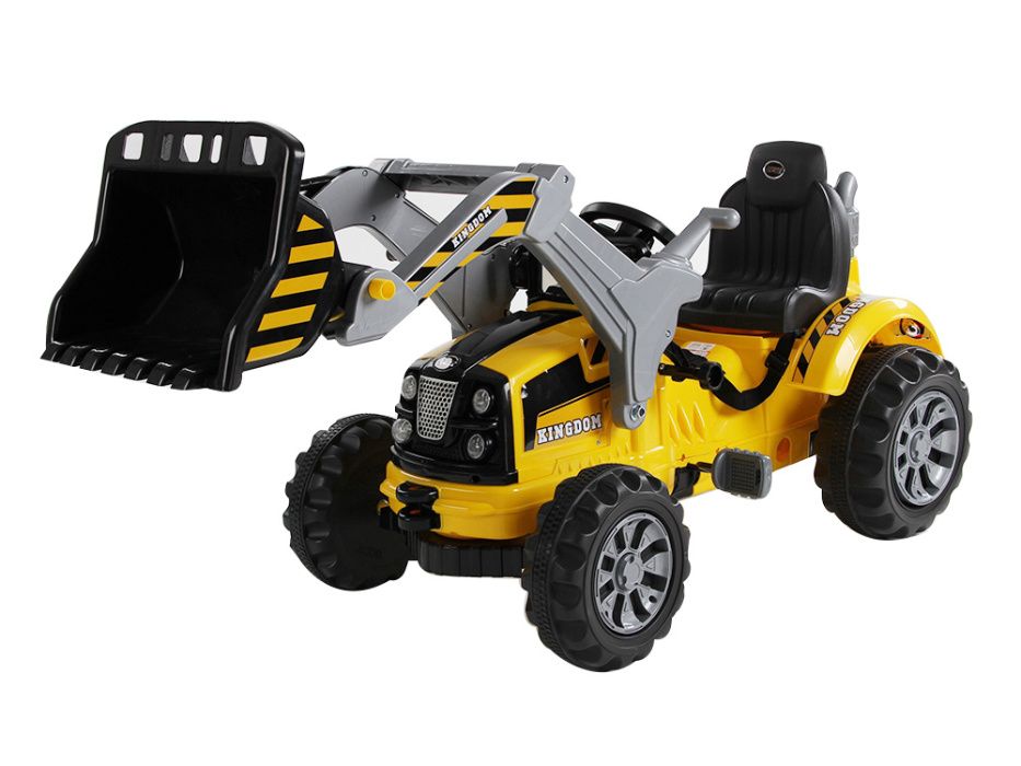 MOCNY TRAKTOR Z ŁYŻKĄ KINGDOM na akumulator 2x45W +pasy bezpieczeństwa