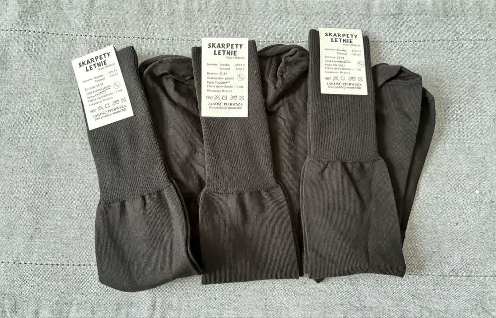 Nowe 3 sztuki skarpety letnie 538/MON rozmiar 36-38EU