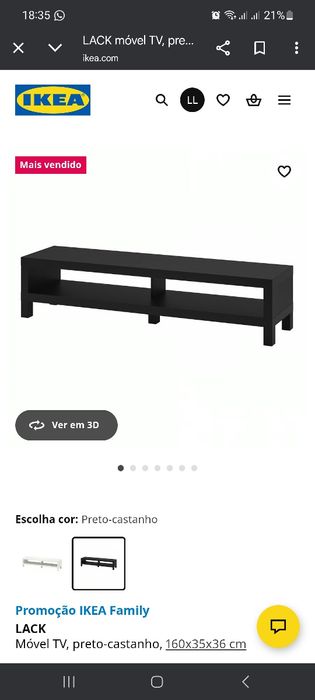 Móvel TV IKEA Castanho