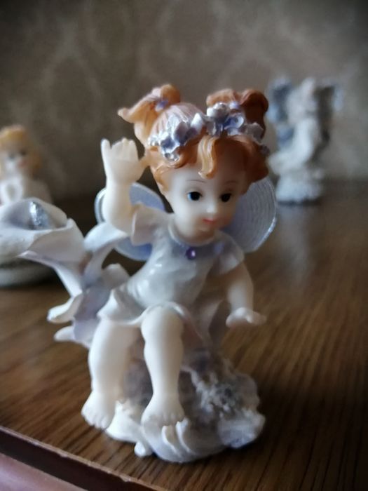 Статуэтки, ракушка, свеча