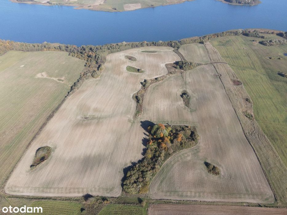 Działka nad jeziorem 380m linii brzegowej Blanki