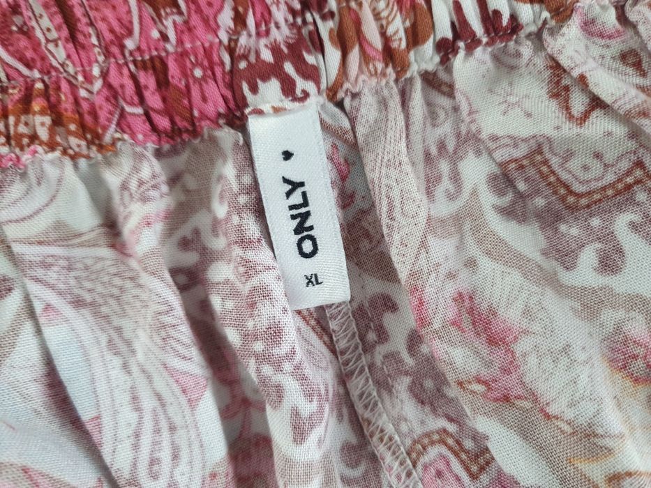 Spodnie z viskozy wzorzyste letnie Only r. XL
