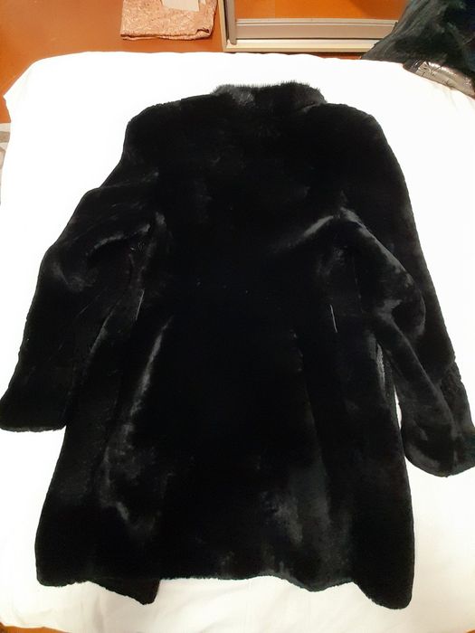 Шуба мутон +норка