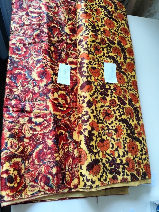 Продам отрезы тканей, парча, шерсть, байка.