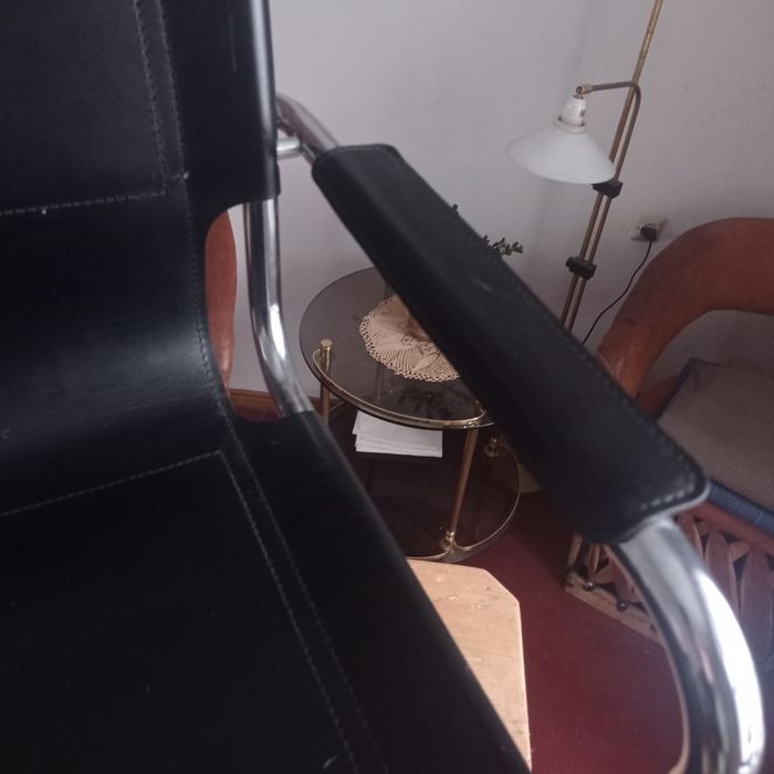 Fotele krzesła skórzane Bauhaus 2szt