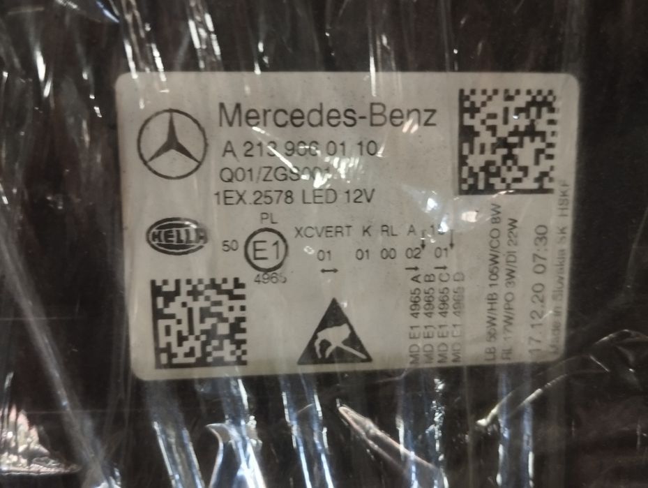 Par de óticas Mercedes w213 Led