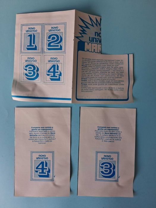 Caderneta Secret Wars + cromos + outros brindes da Editora Abril (anos 80)