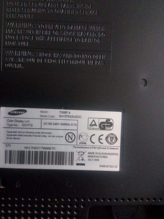 Монітор/екран samsung 730mp A