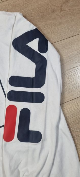 Bluza męska Fila, z kapturem, hoodie, biała, logo