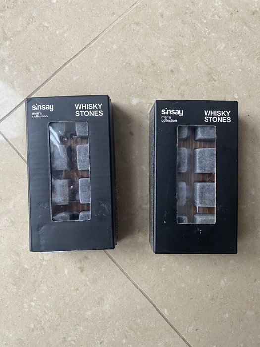 NOWE kamienie do whisky stones rocks granit drewniane tacki 16szt