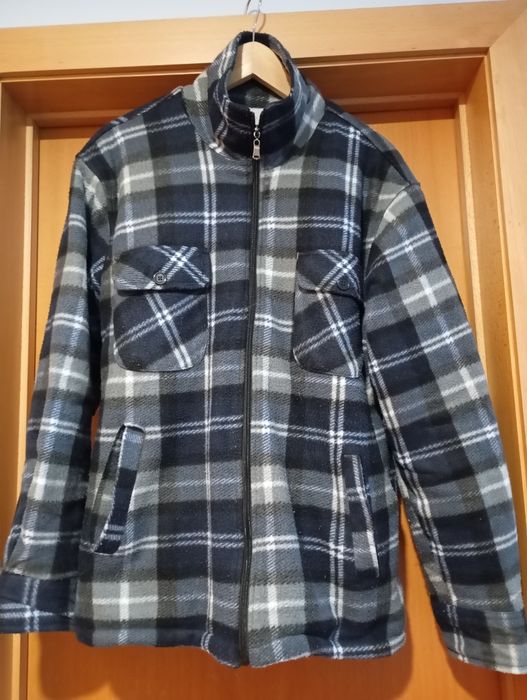 ohmys Blue Plaid Jacket, Size M