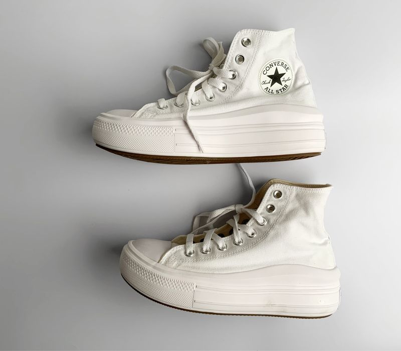 Білі кеди Converse на платформі, р.39