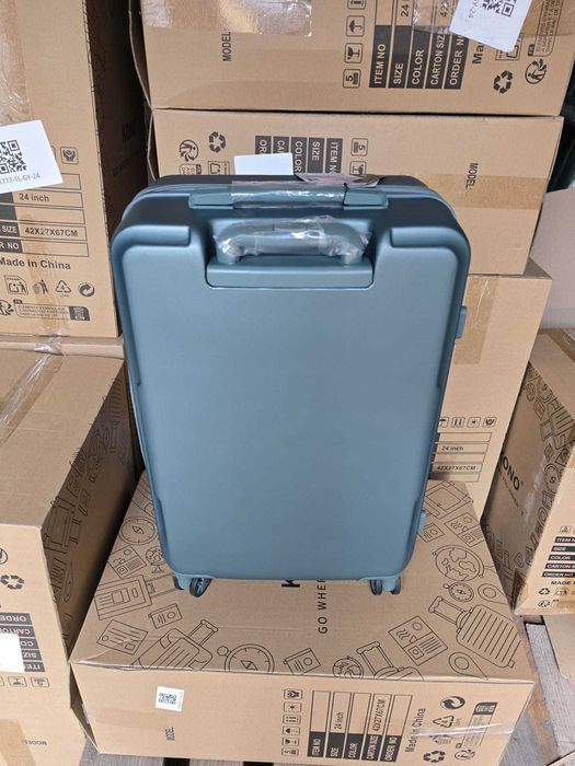 Walizka KONO 24'' Zielona 60L TSA ABS+PC 4 Kółka Nowa