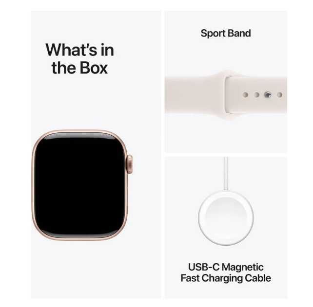 PROMOÇÃO - Apple Watch Series 11 GPS + Cellular, Caixa em alumínio rosa dourado de 42 mm com Bracelete desportiva rosa leve - S/M - Novo(Caixa Selada)