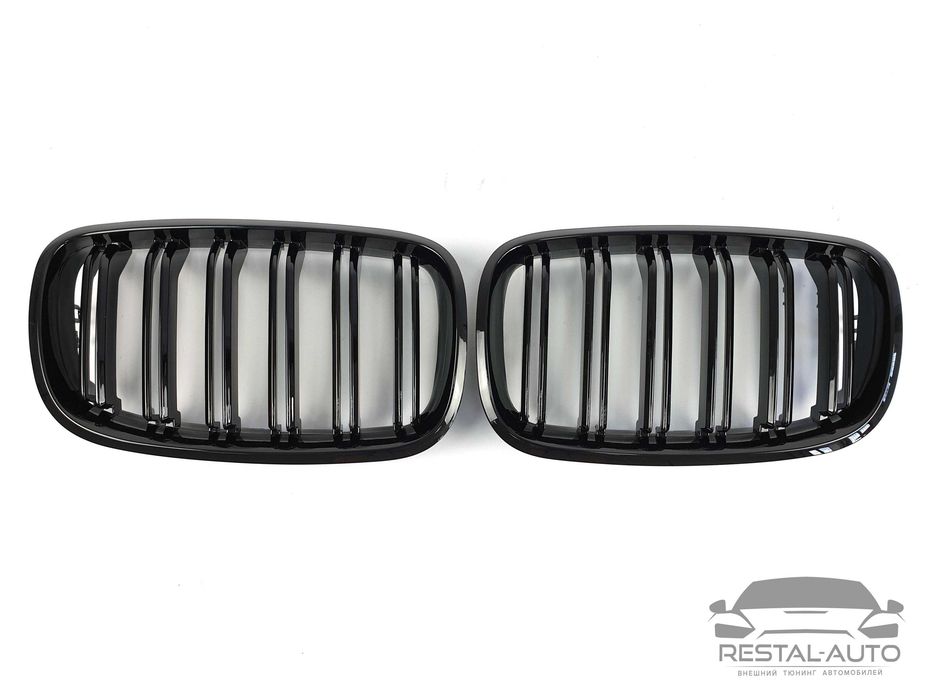 Ноздри на BMW X5 E70 / X6 E71  Решетка радиатора черные глянцевые