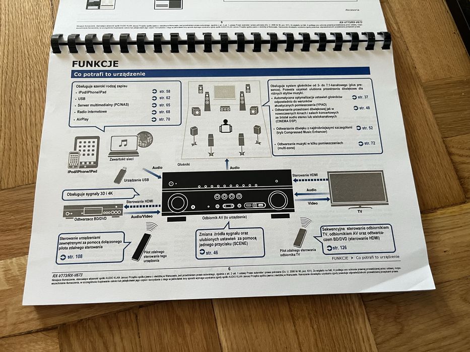 Polska Oryginalna instrukcja amplituner Yamaha RX-V773 V673 V573 V473
