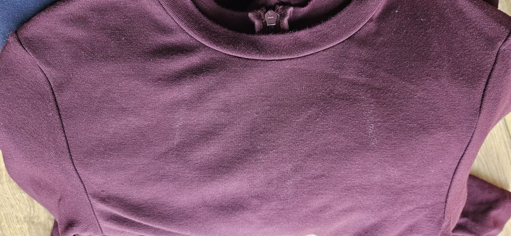 Sukienka bordowa z wiskozy rom 34 TOPSHOP