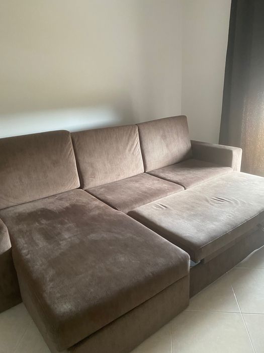 Sofá cama 3 lugares com arrumação