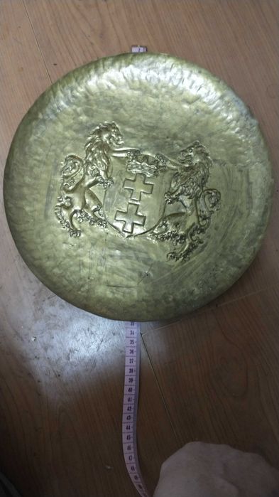 Herb Gdańska / Gdańsk mosiężny / mosiądz