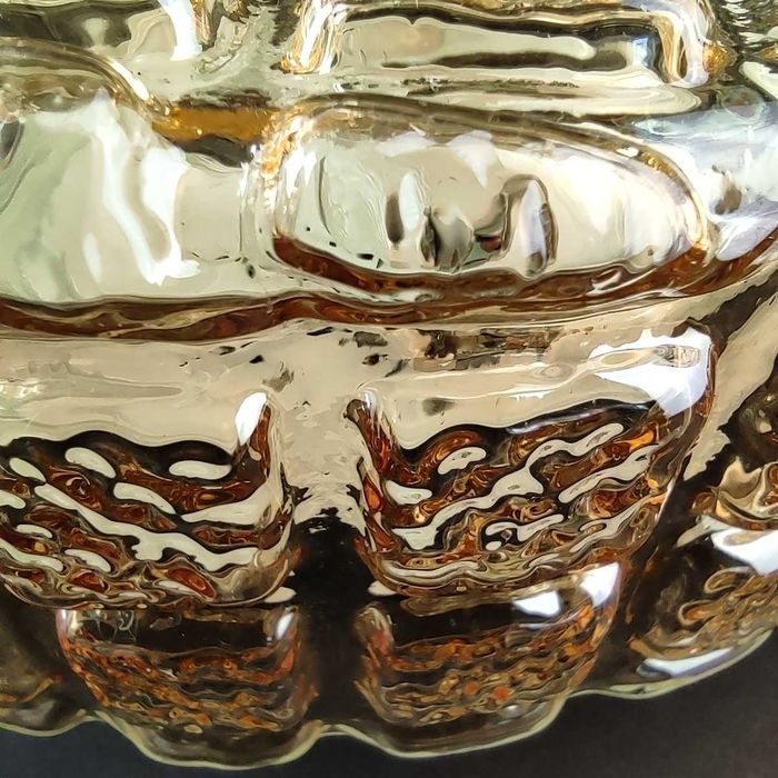 Plafon - szkło opalizujące - wzór w kratkę z lat 70-nr 2 -uszkodzony